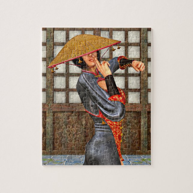Asiatisk stridskvinna pussel (Vertikal)