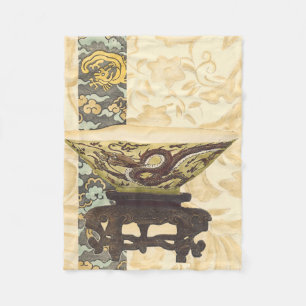 Asiatisk teaterkonst med Bowl och Dragon Design Fleecefilt