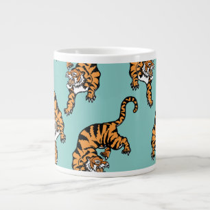 Asiatisk Tiger Mönster Jumbo Mugg