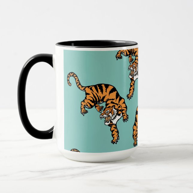 Asiatisk Tiger Mönster Mugg (Vänster)