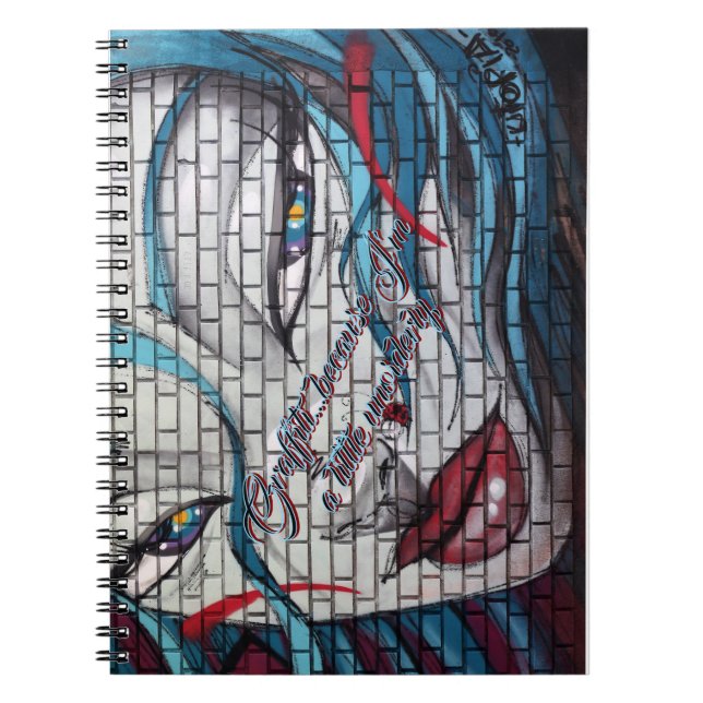 Asiatisk tjej Graffiti  Anteckningsbok (Framsidan)