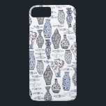 Asiatisk vas iPhone 7 fodral<br><div class="desc">Hand plockade,  mysiskt asiatiskt vas dekorerar detta vita iphone case.</div>
