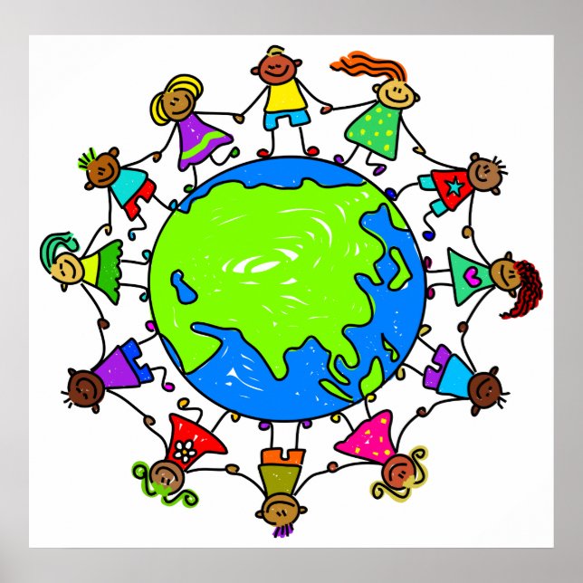 Asiatiska barn poster (Framsidan)