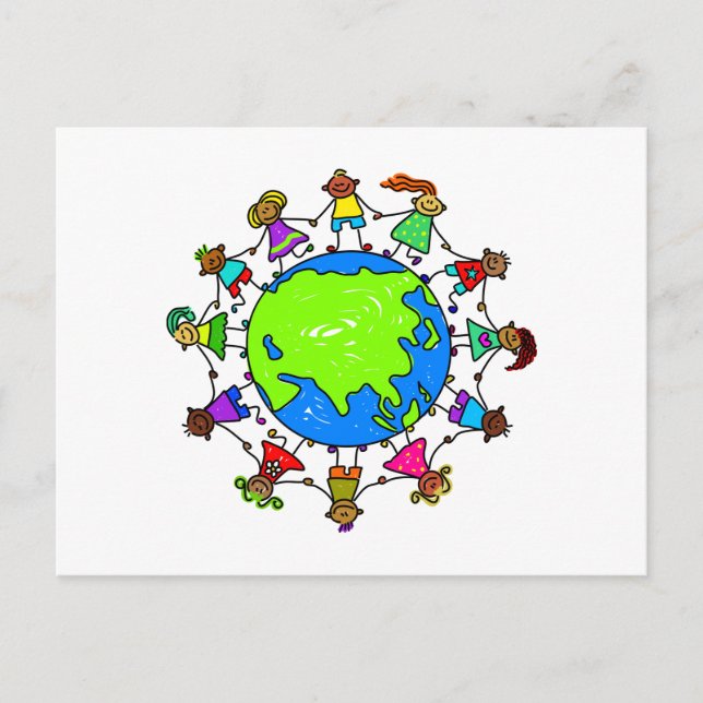 Asiatiska barn vykort (Framsida)