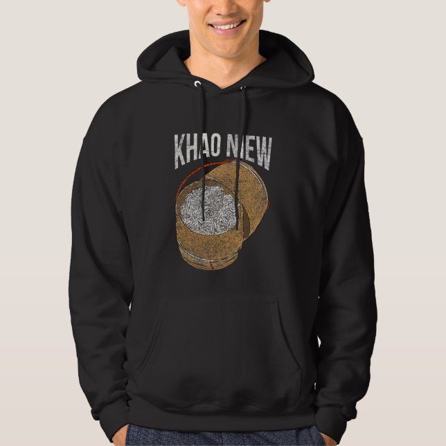 Asiatiska laos thai Food Khao Niew Sticky Ris Hoodie (Framsida)
