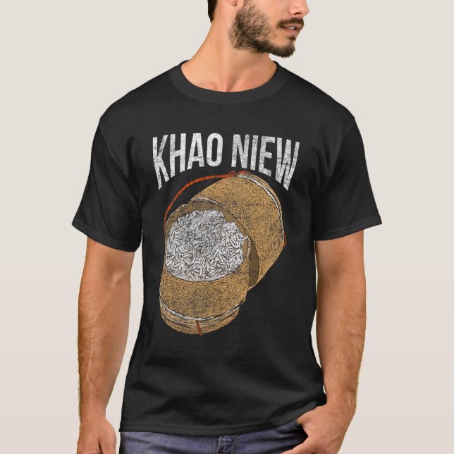 Asiatiska laos thai Food Khao Niew Sticky Ris T Shirt (Framsida)