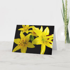 Asiatiska Lilies på Black Tack Kort