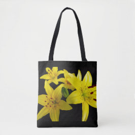 Asiatiska Lilies på Black Tygkasse