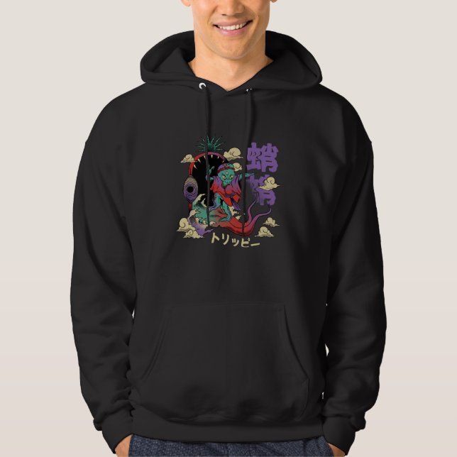 Asiatiska monster bläckfisk hoodie (Framsida)