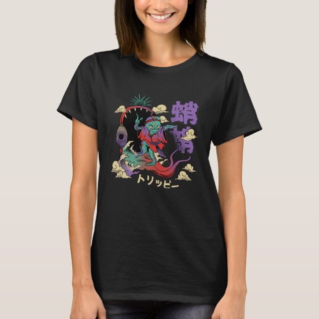 Asiatiska monster bläckfisk t shirt (Framsida)