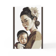 Asiatiska Mor & Baby, Mors dag-kort