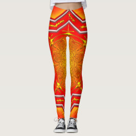 Asiatiska spiröda balkar leggings