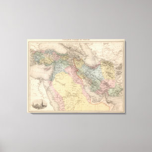 Asiatiska Turkiet och Persien Canvastryck
