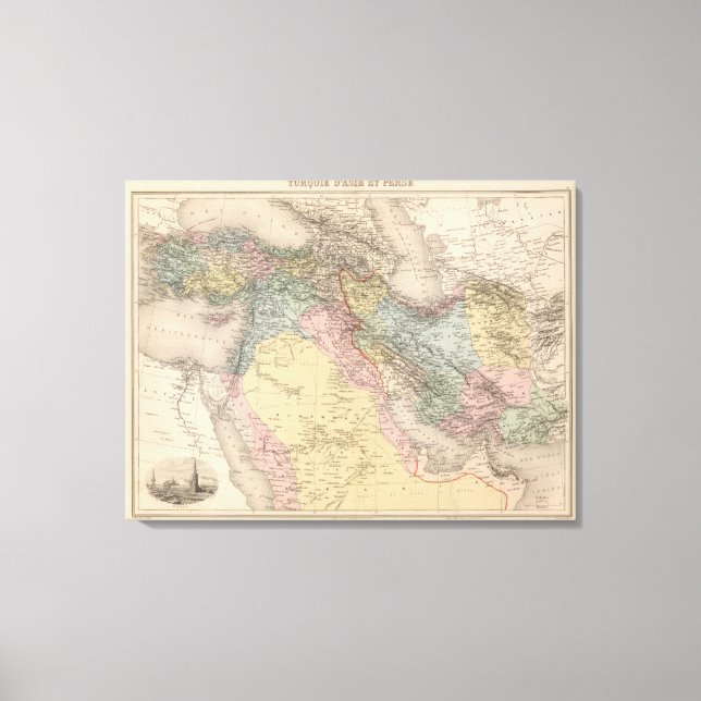 Asiatiska Turkiet och Persien Canvastryck (Framsida)