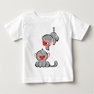 Asiatiskt apa-duo: Sittande och klättrande T Shirt