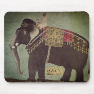 Asiatiskt åtfölja Mousepad för elefantJadegrön Musmatta