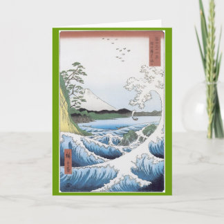 Asiatiskt glanshälsningkort kort