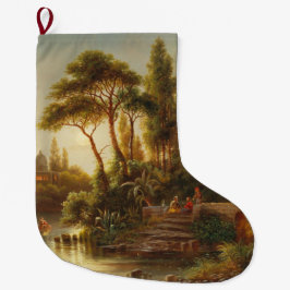 Asiatiskt landskap i kvällsljus (solnedgång) stor julstrumpa