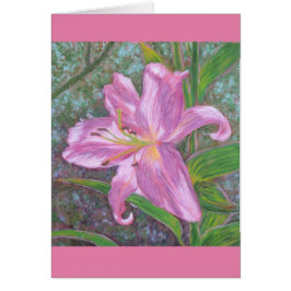 Asiatiskt liljakort hälsningskort
