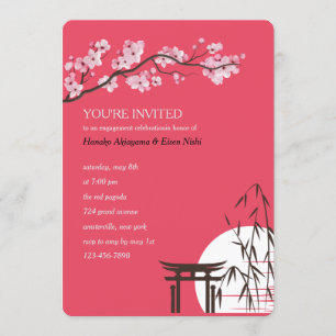 Asiatiskt Sakura-firande-inbjudan Inbjudningar
