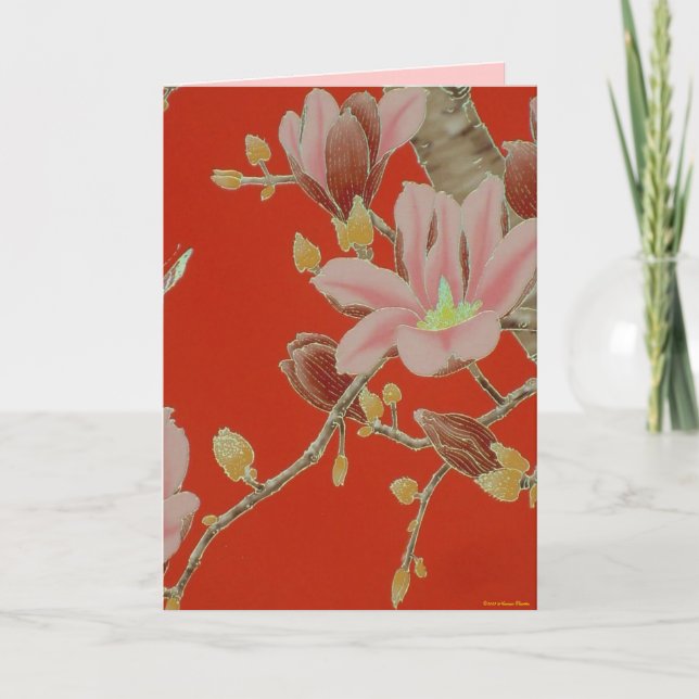 Asiatiskt sommarkort kort (Framsida)