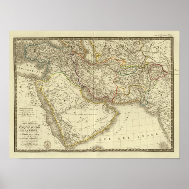 Asiatiskt Turkiet, Persien, Arabien, Kabul Poster (Framsidan)