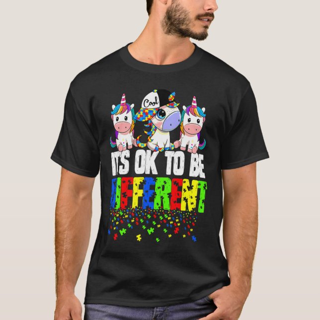 Åsidighetsdagen Unicorn: det är okej att vara anno T Shirt (Framsida)