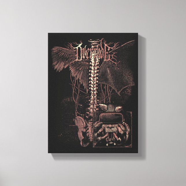 Åsidosätt - Techno-Goth Streetwear Design Canvastryck (Framsida)