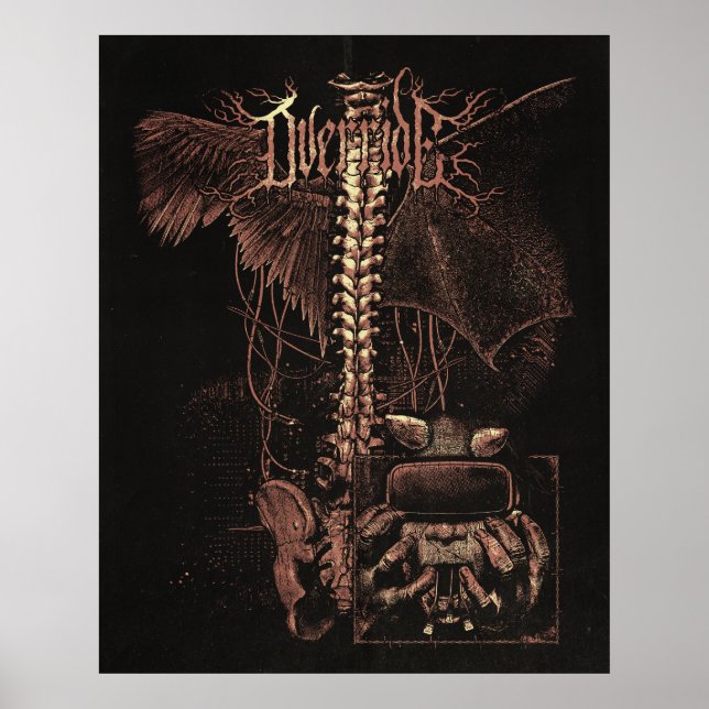 Åsidosätt - Techno-Goth Streetwear Design Poster (Framsidan)