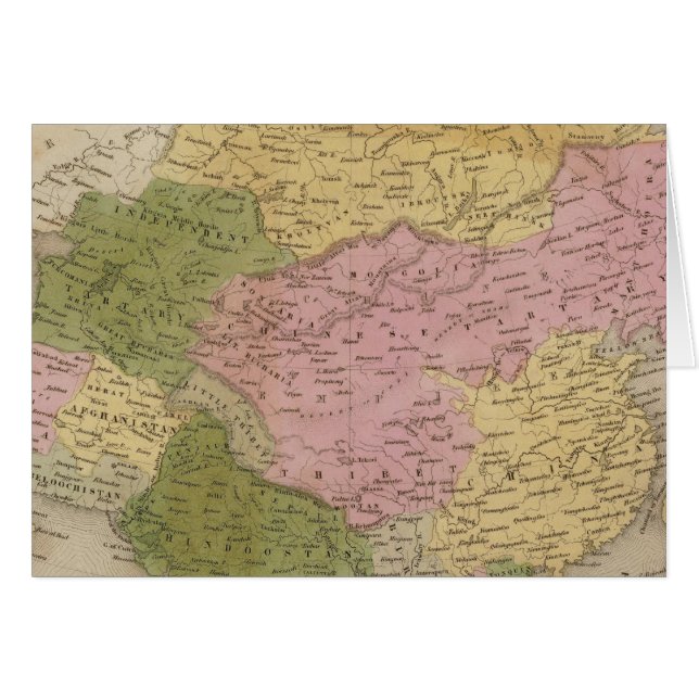 Asien 12 hälsningskort (Framsidan Horizontal)