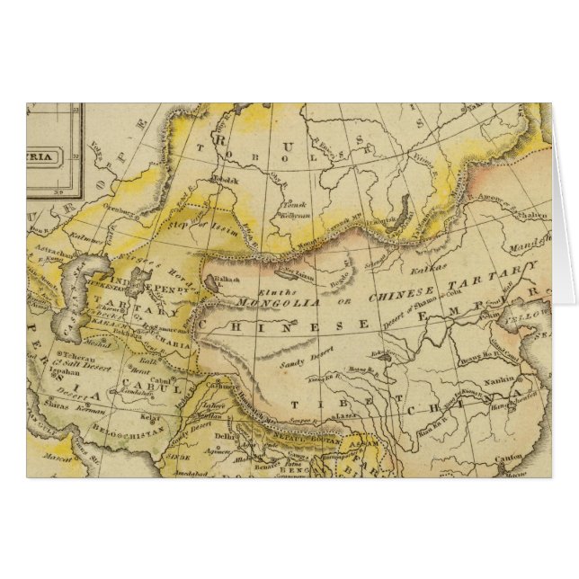 Asien 14 hälsningskort (Framsidan Horizontal)