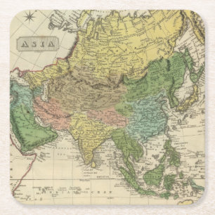 Asien 17 underlägg papper kvadrat