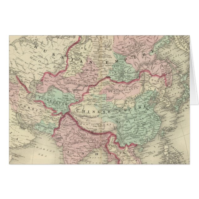 Asien 19 hälsningskort (Framsidan Horizontal)