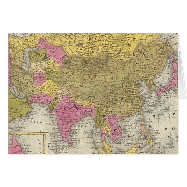 Asien 20 hälsningskort (Framsidan Horizontal)