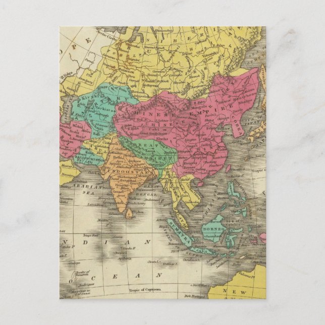 Asien 21 vykort (Framsida)