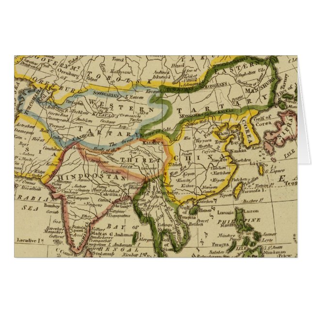 Asien 27 hälsningskort (Framsidan Horizontal)