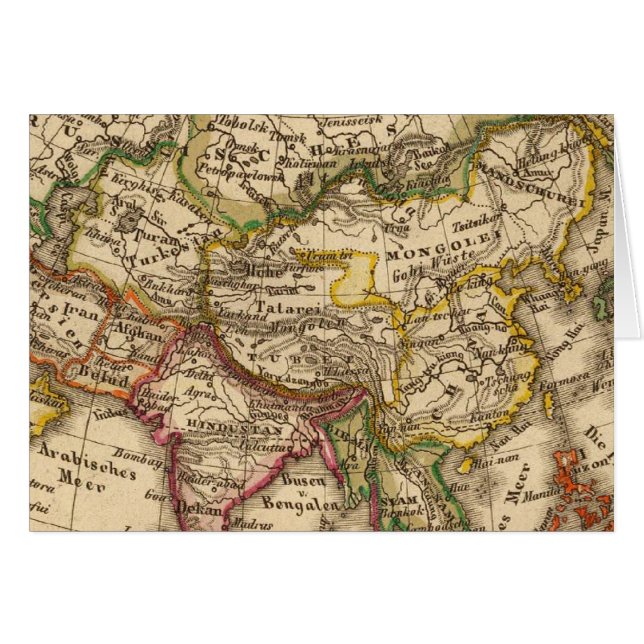 Asien 3 hälsningskort (Framsidan Horizontal)