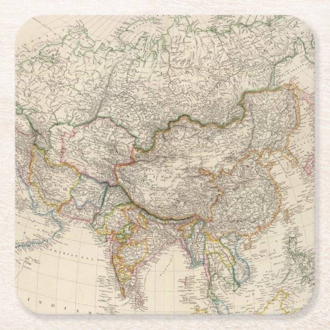 Asien 41 underlägg papper kvadrat (Framsidan)