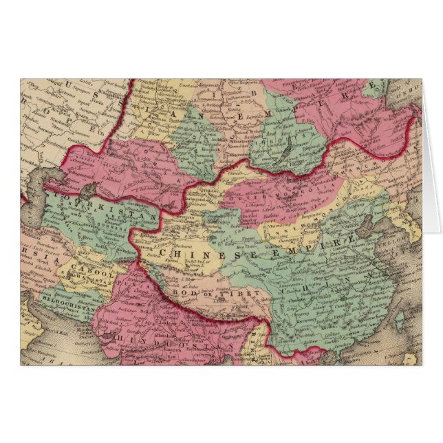 Asien 43 hälsningskort (Framsidan Horizontal)