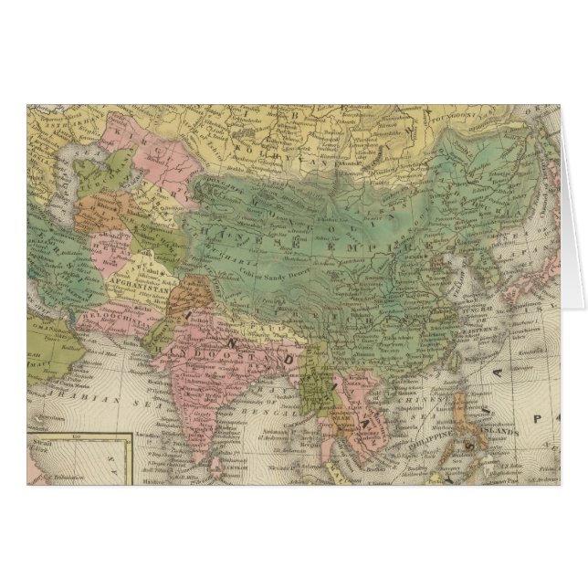 Asien 4 hälsningskort (Framsidan Horizontal)