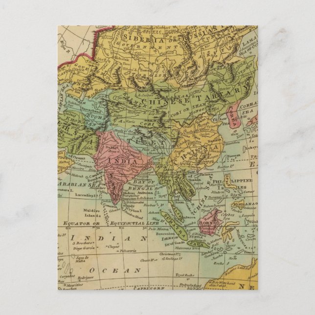 Asien 4 vykort (Framsida)