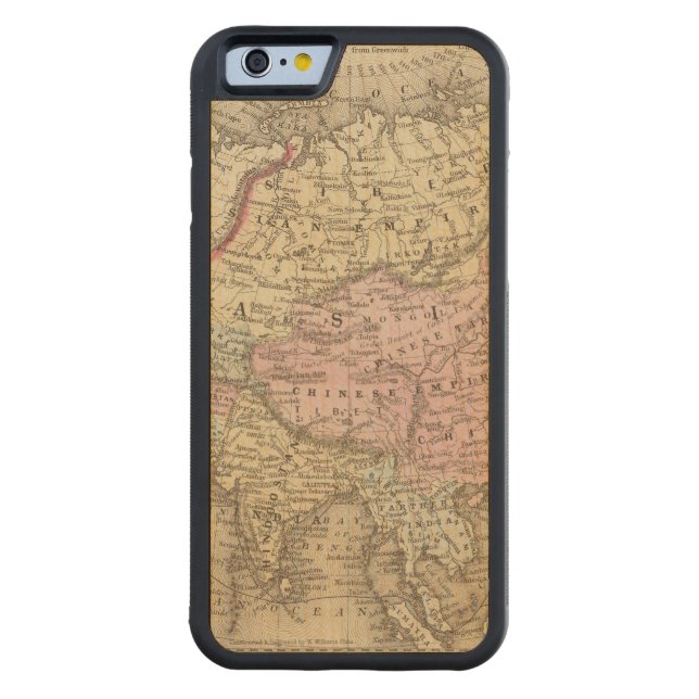 Asien 5 carved wood iPhone skal (Baksidan)