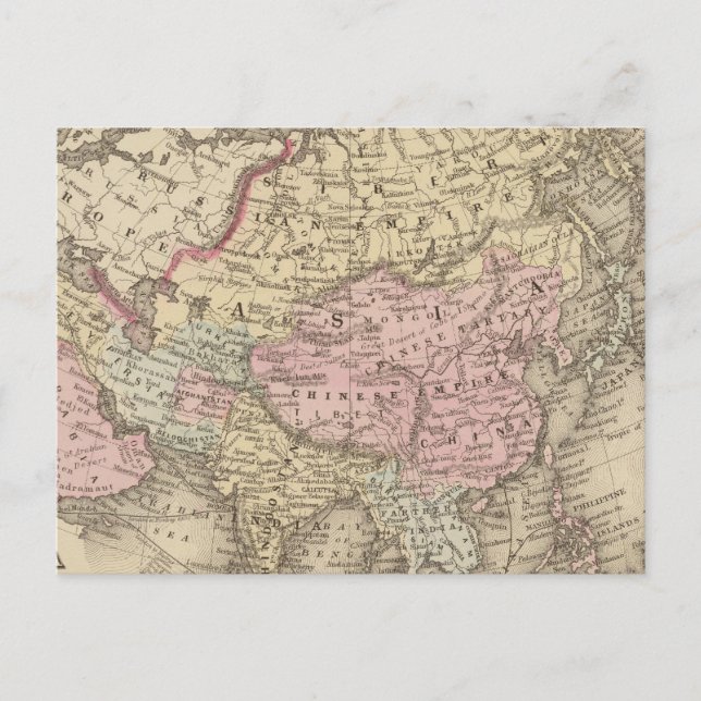 Asien 5 vykort (Framsida)