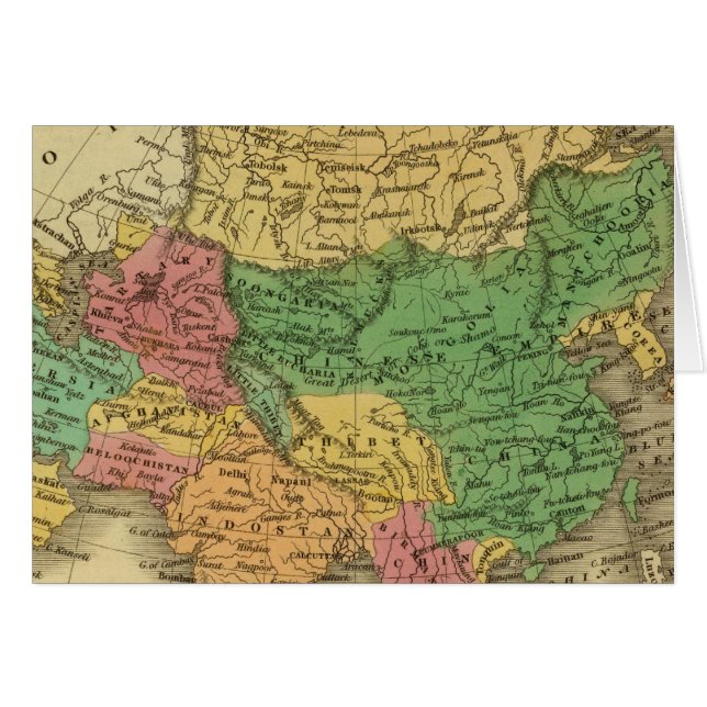 Asien 6 hälsningskort (Framsidan Horizontal)