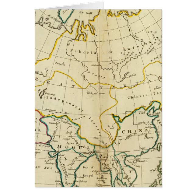 Asien 7 hälsningskort (Framsidan)