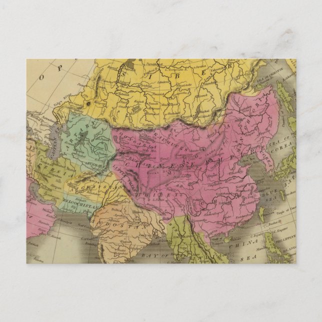 Asien 8 vykort (Framsida)