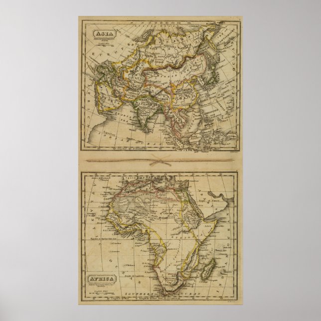 Asien, Afrika Poster (Framsidan)