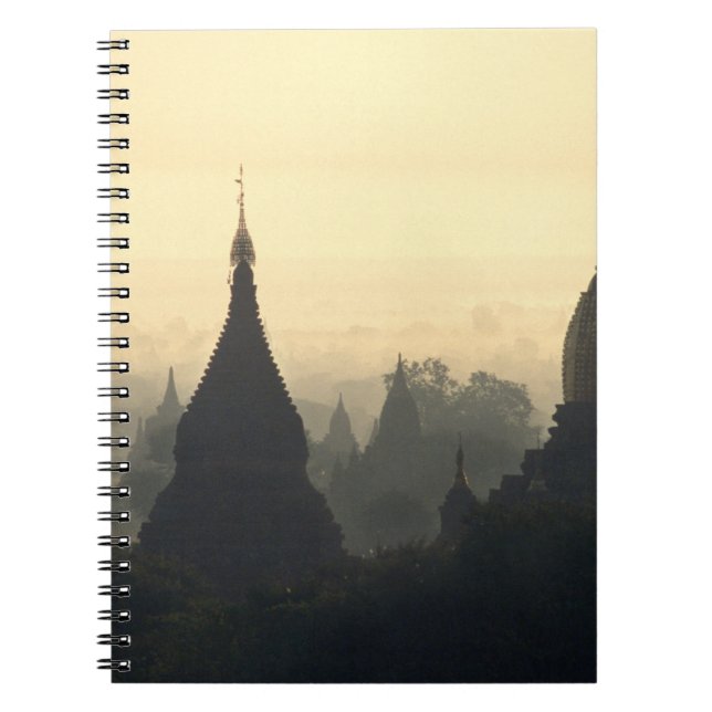 Asien, Burma, (Myanmar), Pagan (Bagan) Hett Luft Anteckningsbok Med Spiral (Framsidan)