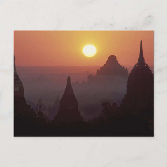 Asien, Burma, (Myanmar), Pagan (Bagan) Templet Vykort (Framsida)