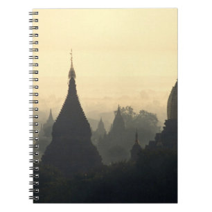 Asien, Burma, (Myanmar), Pagan (Bagan) Varm luft Anteckningsbok Med Spiral